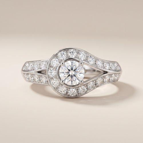Couture Pavé Solitaire Ring