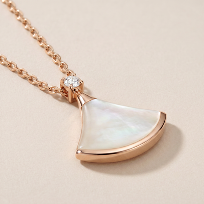 Divas' Dream White Arc 1 Diamond Pendant Necklace