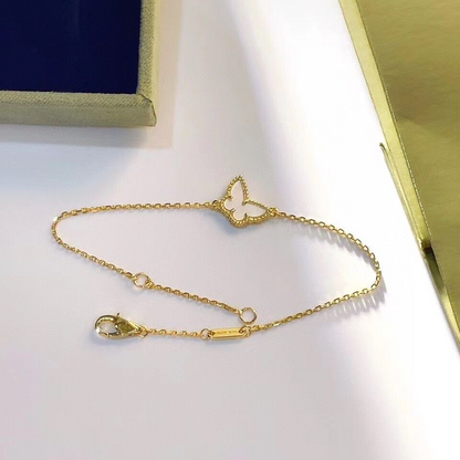 Lucky Alhambra Butterfly Pendant Bracelet
