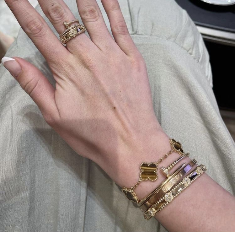 Vintage Five-Motif Tiger's Eye Bracelet