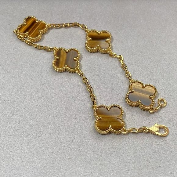 Vintage Five-Motif Tiger's Eye Bracelet