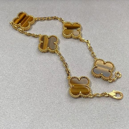 Vintage Five-Motif Tiger's Eye Bracelet