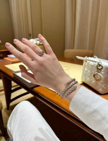 Serpenti Pavé Diamonds Double Wrap Bracelet