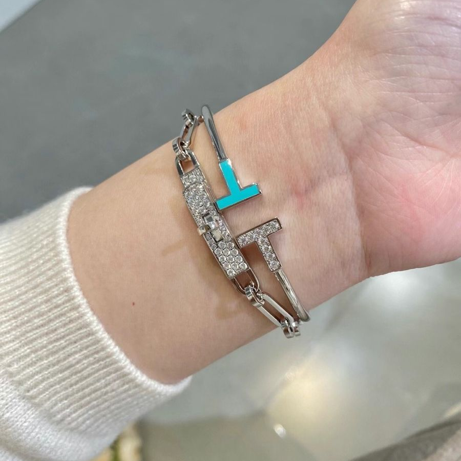 T Turquoise Wire Bracelet