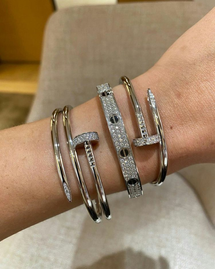 Paved Ceramic Love Bracelet