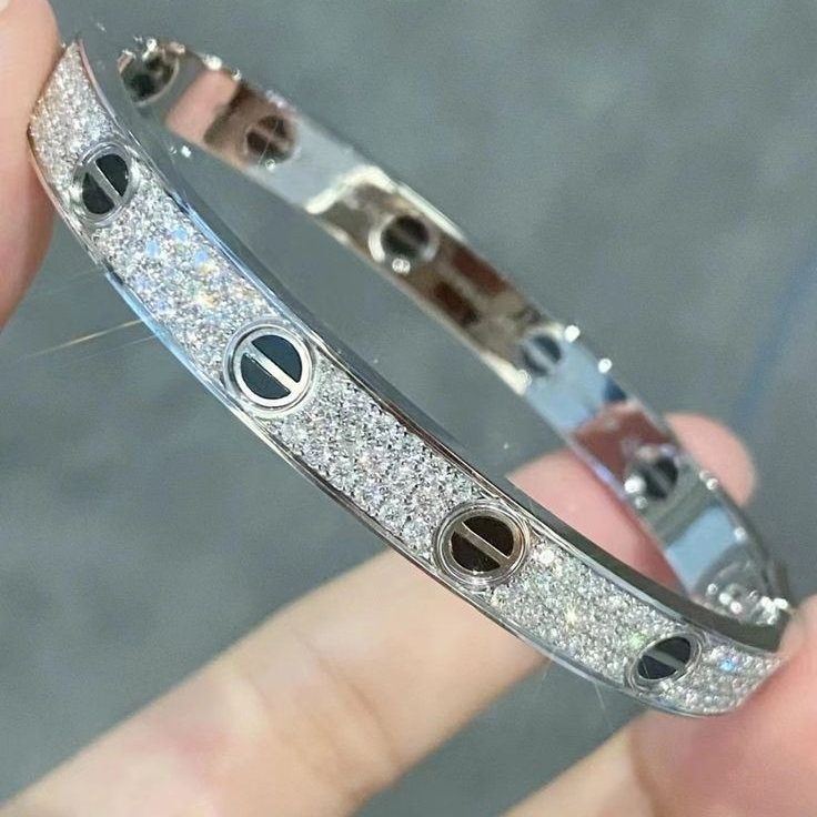 Paved Ceramic Love Bracelet