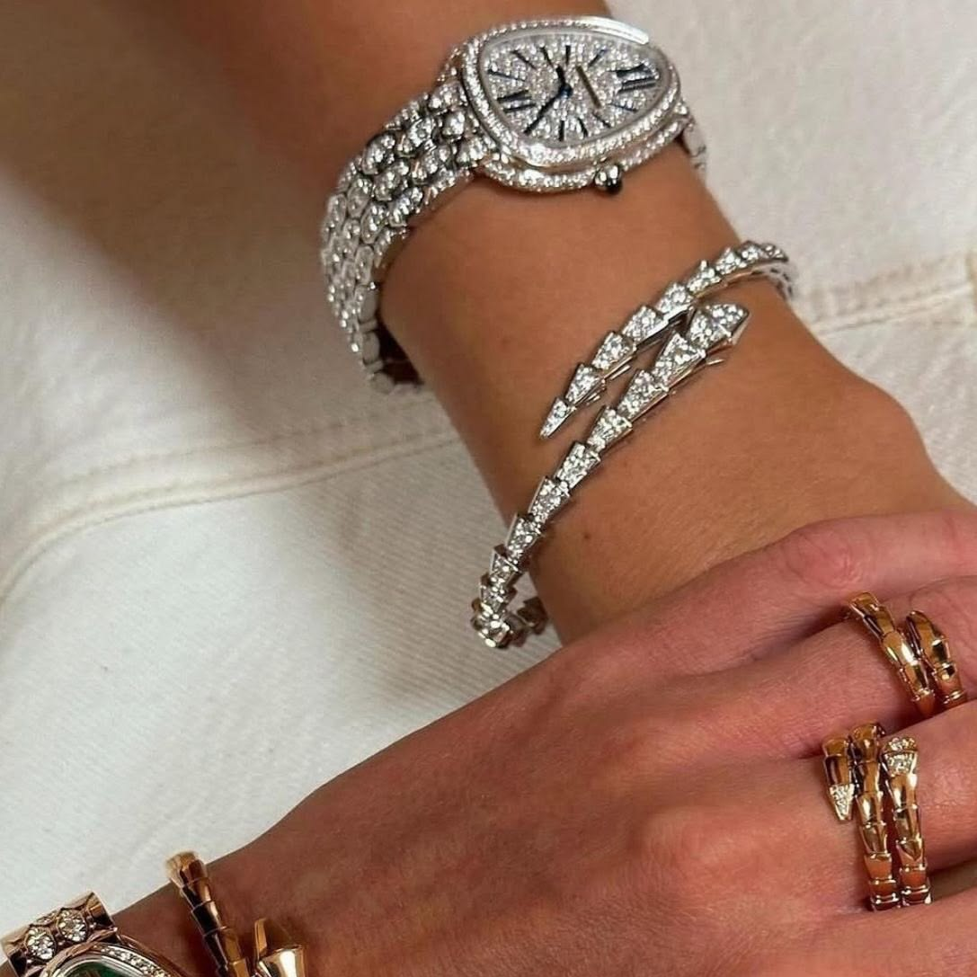 Serpenti Pavé Diamonds Wrap Bracelet