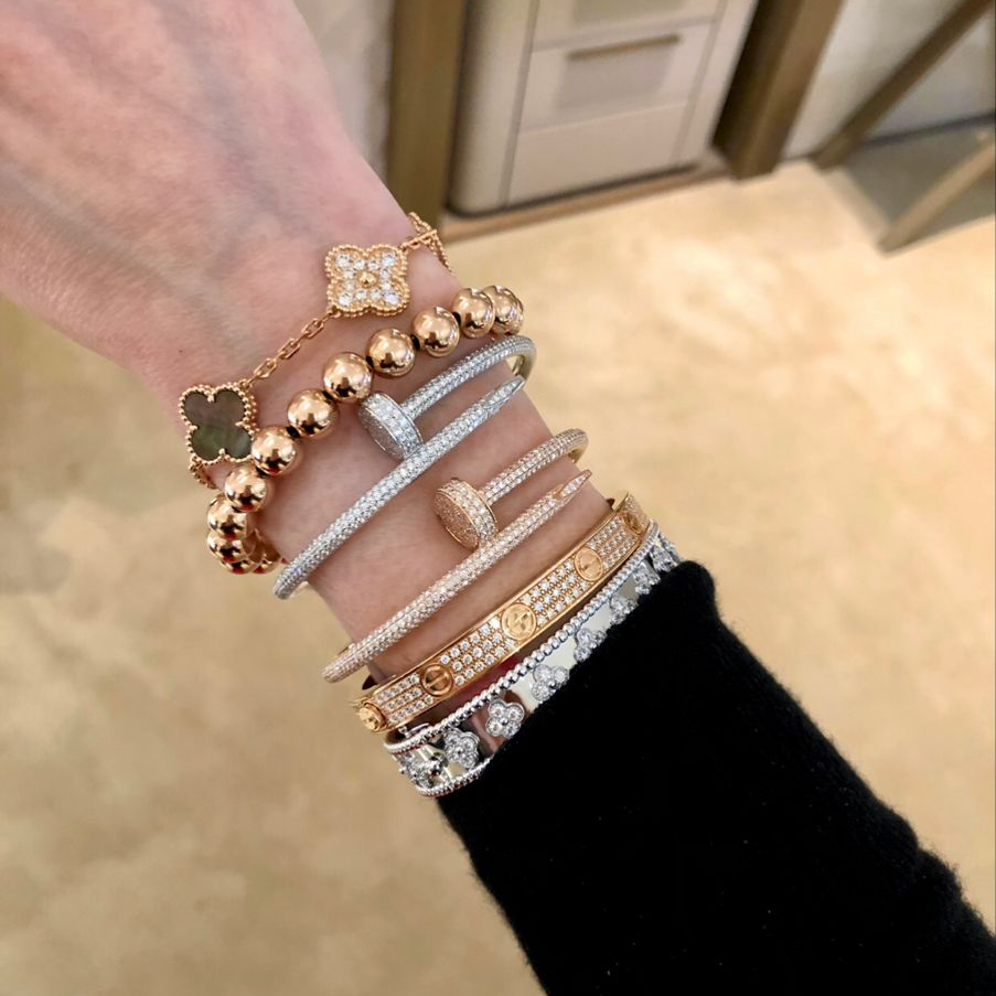 Juste Un Clou Pavé Diamonds Bangle Bracelet