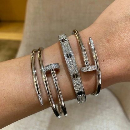 Juste Un Clou Pavé Diamonds Double Wrap Bangle Bracelet
