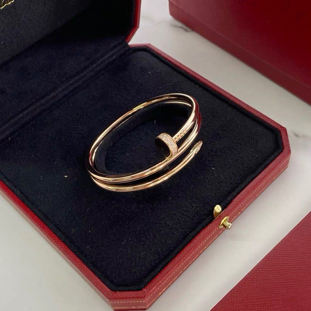 Juste Un Clou Pavé Diamonds Double Wrap Bangle Bracelet