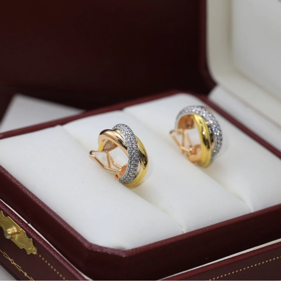 Trinity Pavé Diamonds Earrings