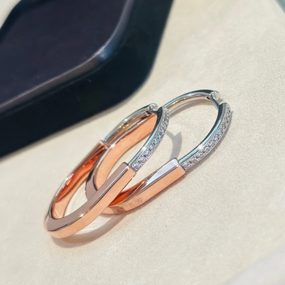 T Lock Extra Large Hoop Earrings