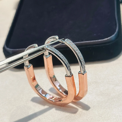 T Lock Extra Large Hoop Earrings