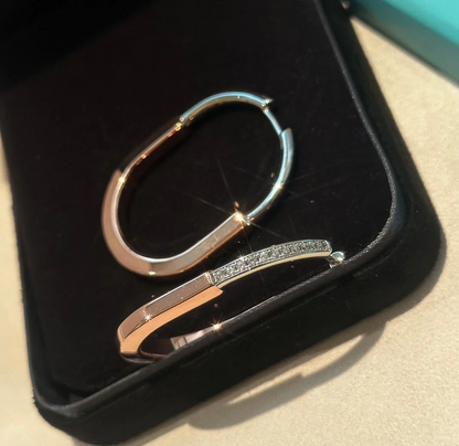 T Lock Extra Large Hoop Earrings