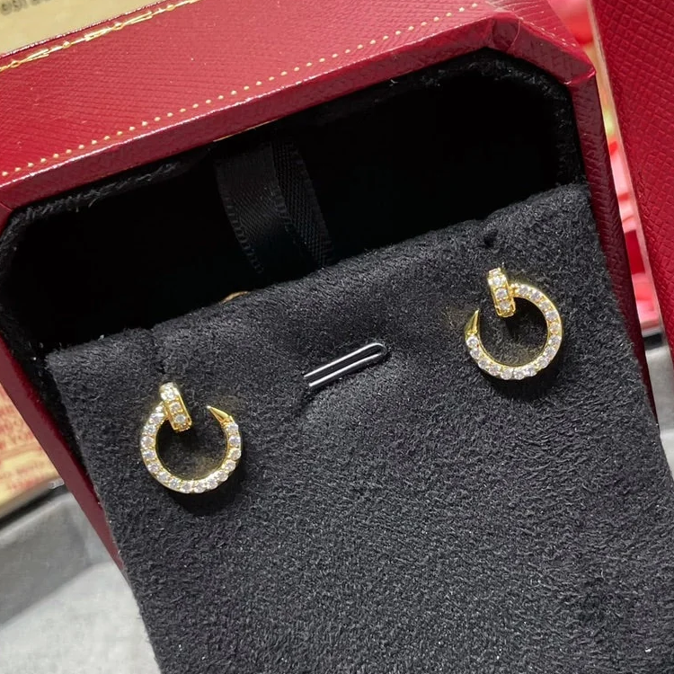 Juste Un Clou  Pavé Diamonds Small Hoop Earrings