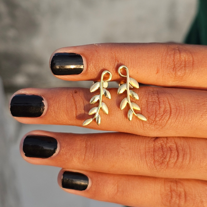 Olive Leaf Vine Earrings