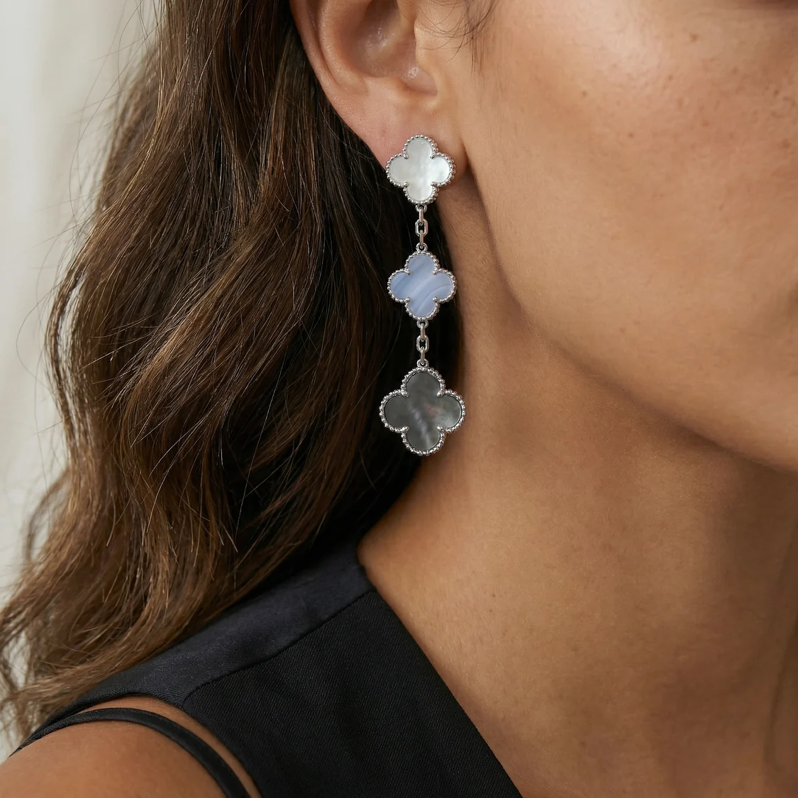 Magic Alhambra Three Motifs Earrings