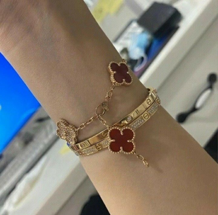 Vintage Five-Motif Red Stone Mix Bracelet