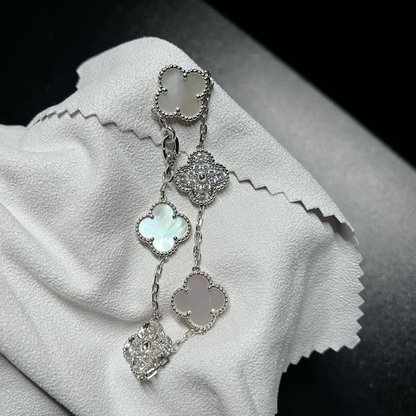 Vintage Five Motifs Mother Of Pearl Mix Bracelet