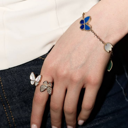 Mother of Pearl Floral Butterfly Bracelet 5 Motifs