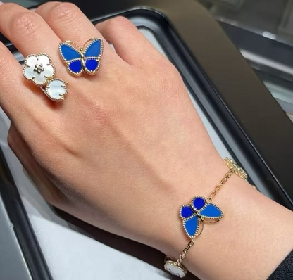 Mother of Pearl Floral Butterfly Bracelet 5 Motifs