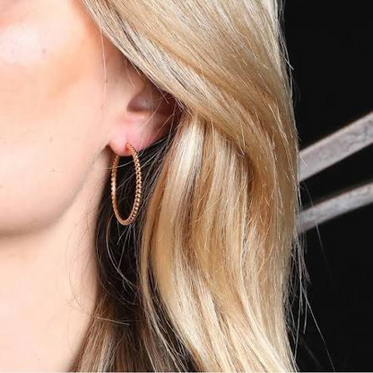 Small Gold Bead Hoop Earrings