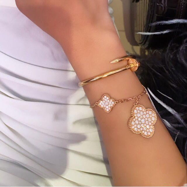 Five Motifs Pavé Clover Charm Bracelet