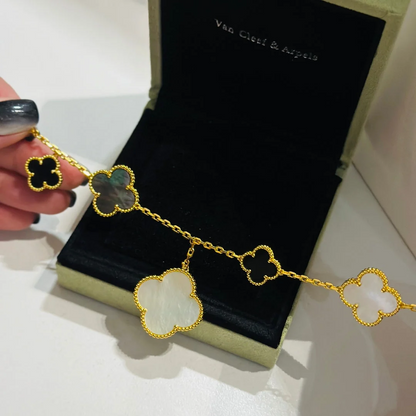 Mother of Pearl Onyx 5 Motifs Bracelet