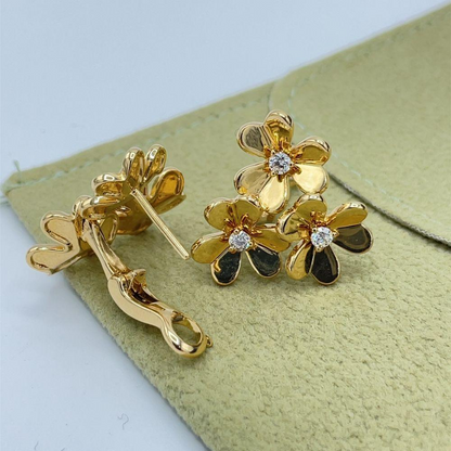 Mini Three Flower Earrings