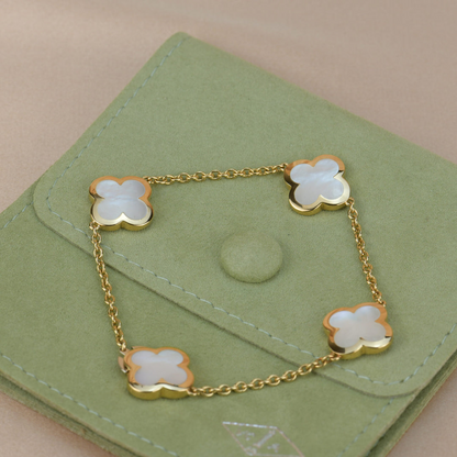 Mother of Pearl Clover Bracelet 4 Motifs