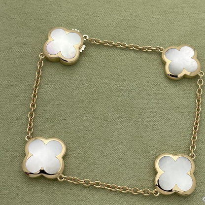 Mother of Pearl Clover Bracelet 4 Motifs