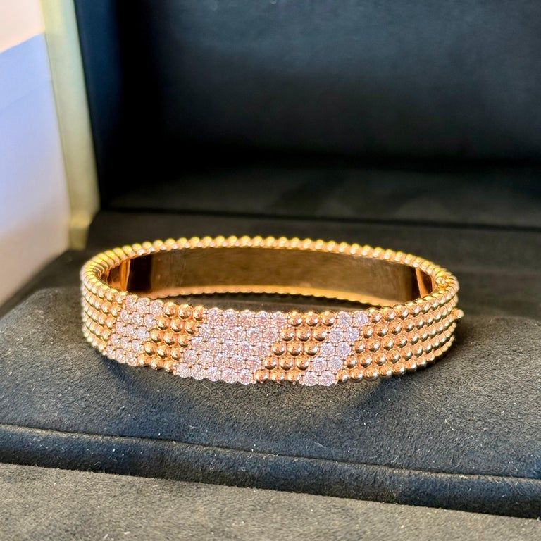 Five Row Pavé Beaded Bracelet Medium Model