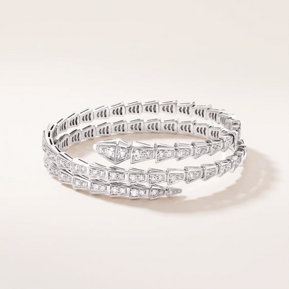 Serpenti Pavé Diamonds Double Wrap Bracelet
