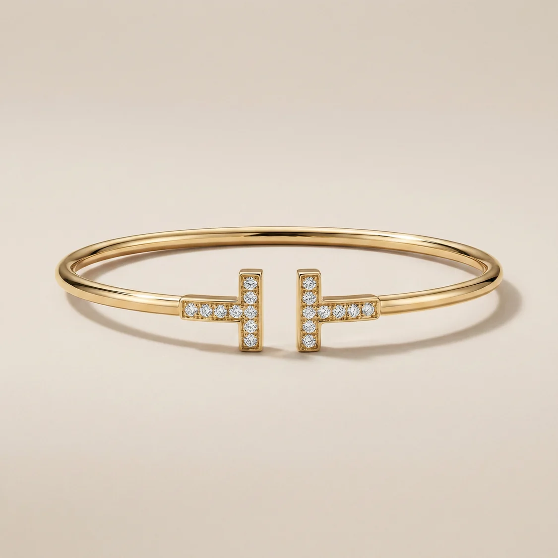 T Wire Pavé Small Bracelet
