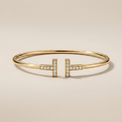T Wire Pavé Small Bracelet