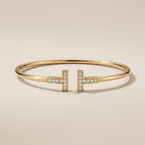 T Wire Pavé Small Bracelet