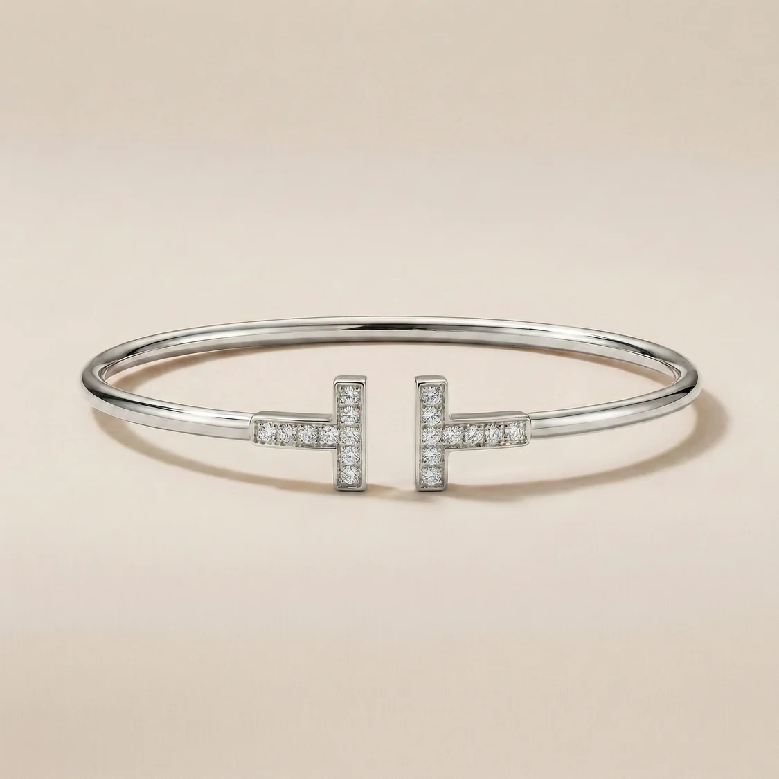 T Wire Pavé Small Bracelet