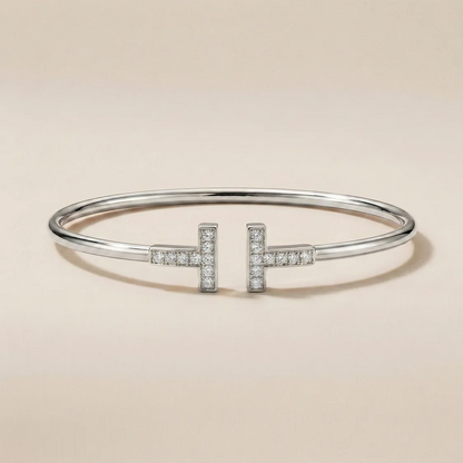 T Wire Pavé Small Bracelet