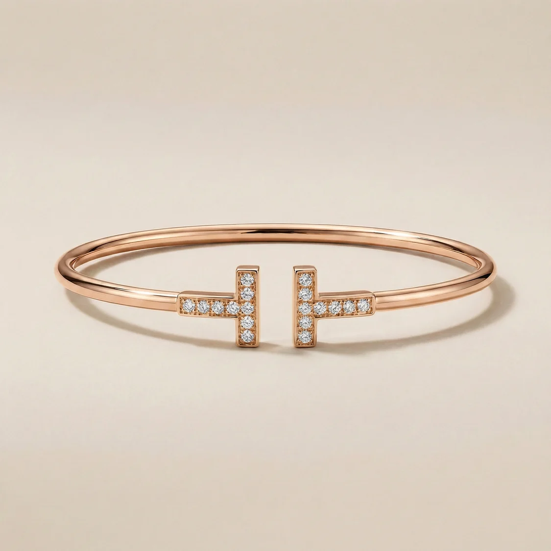 T Wire Pavé Small Bracelet