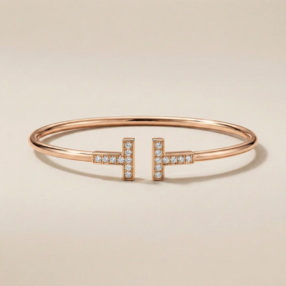 T Wire Pavé Small Bracelet