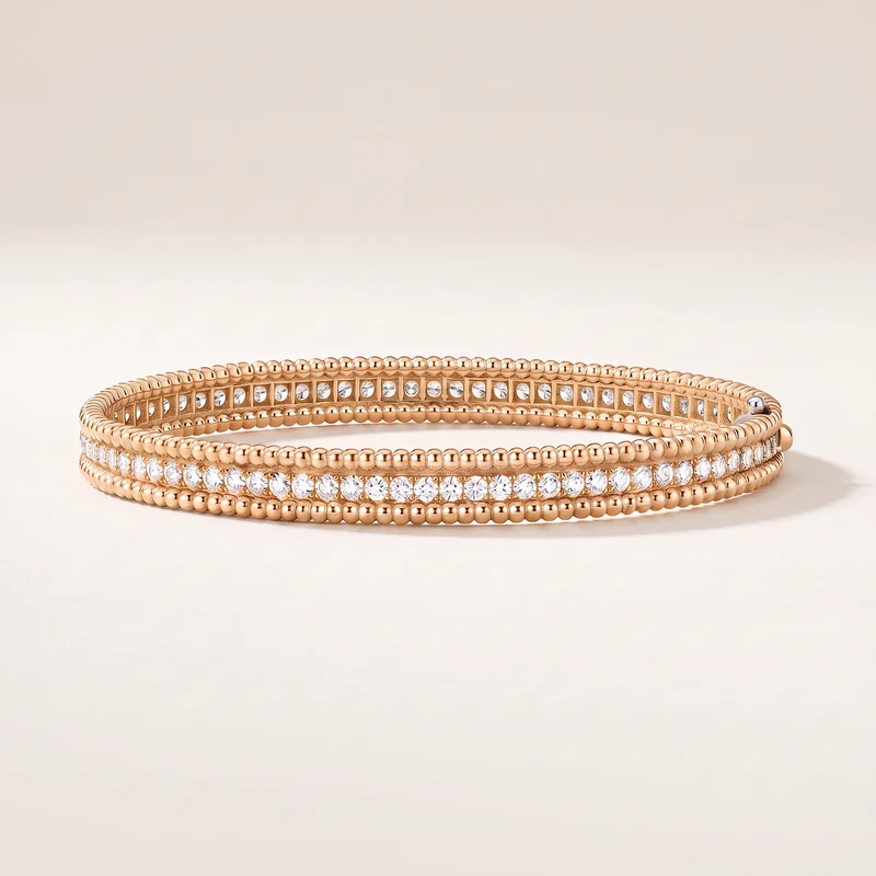 Perlée Pavé Diamonds Row Bracelet