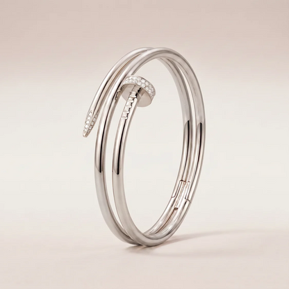 Juste Un Clou Pavé Diamonds Double Wrap Bangle Bracelet