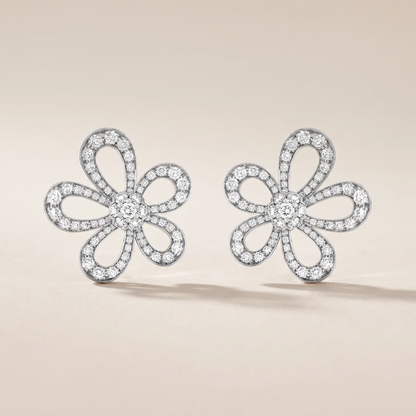 Flowerlace Pavé Diamonds Earrings