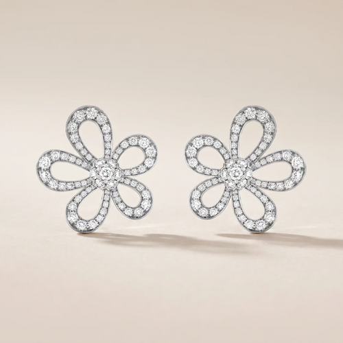 Flowerlace Pavé Diamonds Earrings