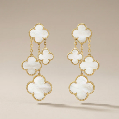 Magic Alhambra Mother Of Pearl Four Motifs Earrings