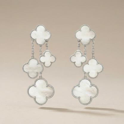Magic Alhambra Mother Of Pearl Four Motifs Earrings