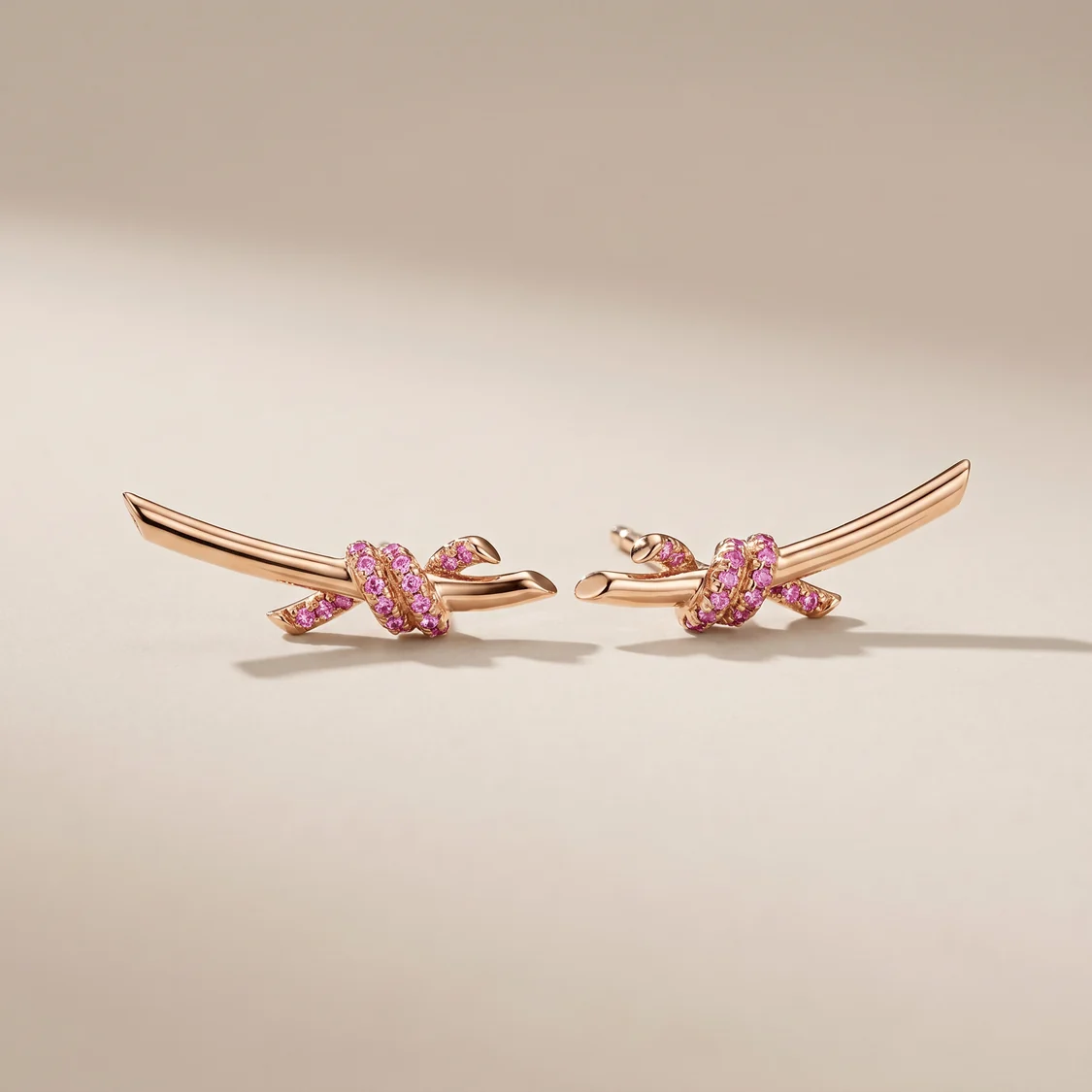 Pink Knot Earrings