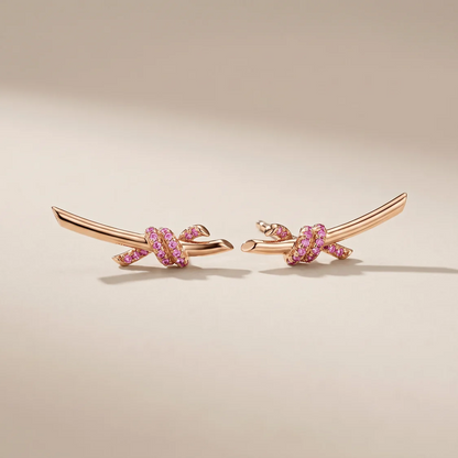 Pink Knot Earrings