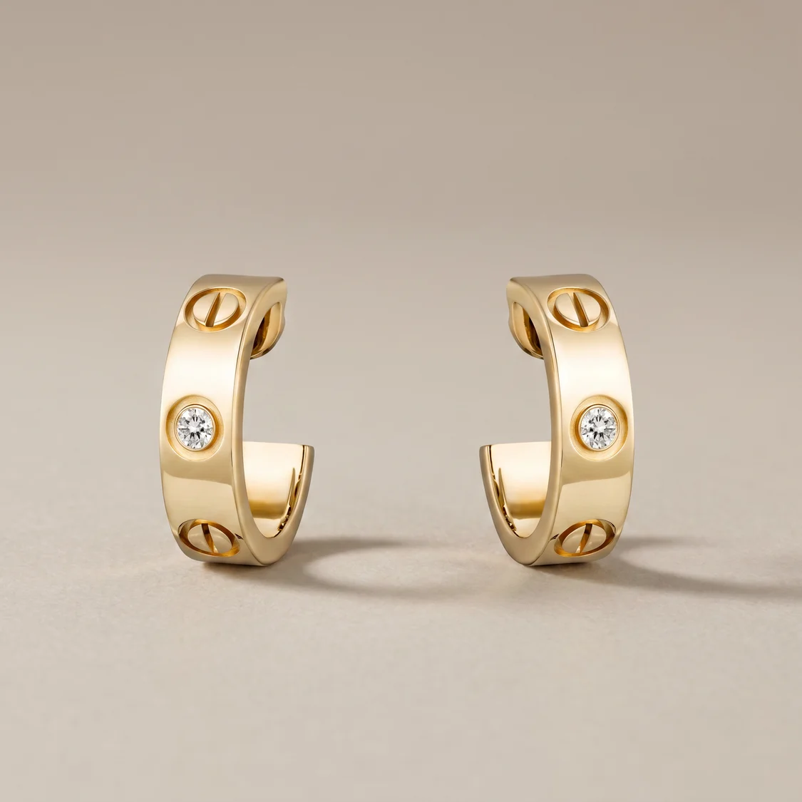 Love 2 Diamonds  Hoop Earrings