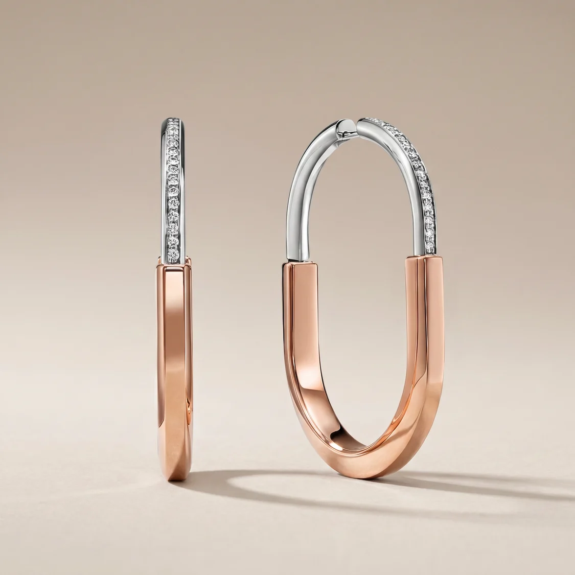 T Lock Extra Large Hoop Earrings